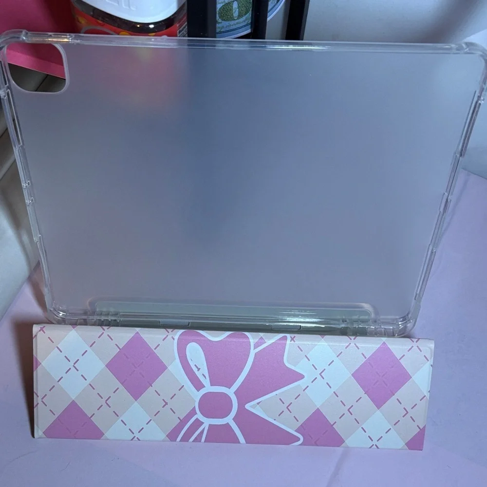 New Era Pink and Cream Tablet Cover with Bow